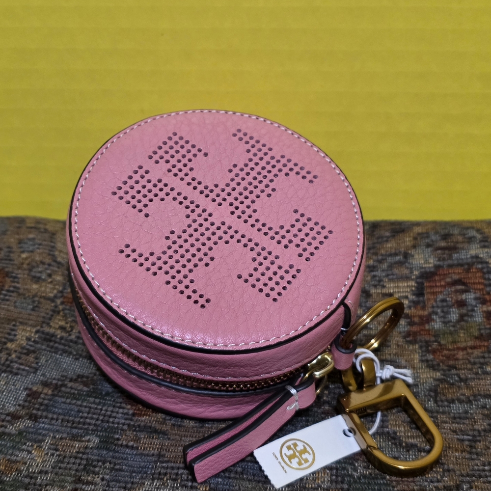 Tory Burch Logo Pouch Key Fob - Picture 2 of 6